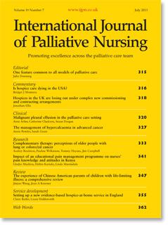 International Journal Of Palliative Nursing