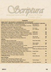 Scriptura-international Journal Of Bible Religion And Theology In Southern Afric